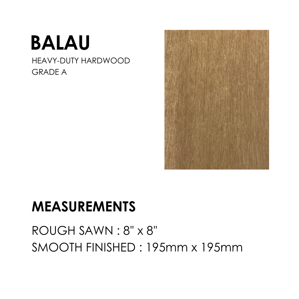 Balau Wood - 195mm x 195mm