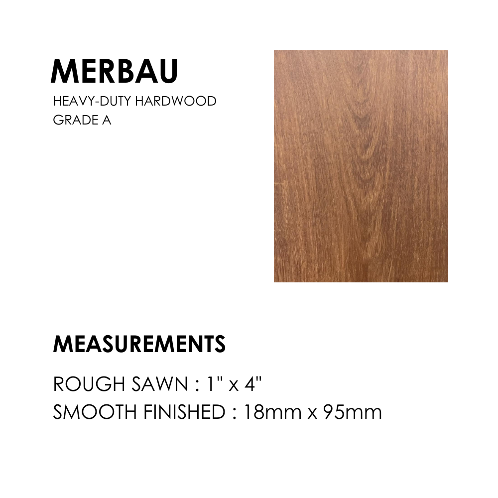 Merbau Wood - 18mm x 95mm