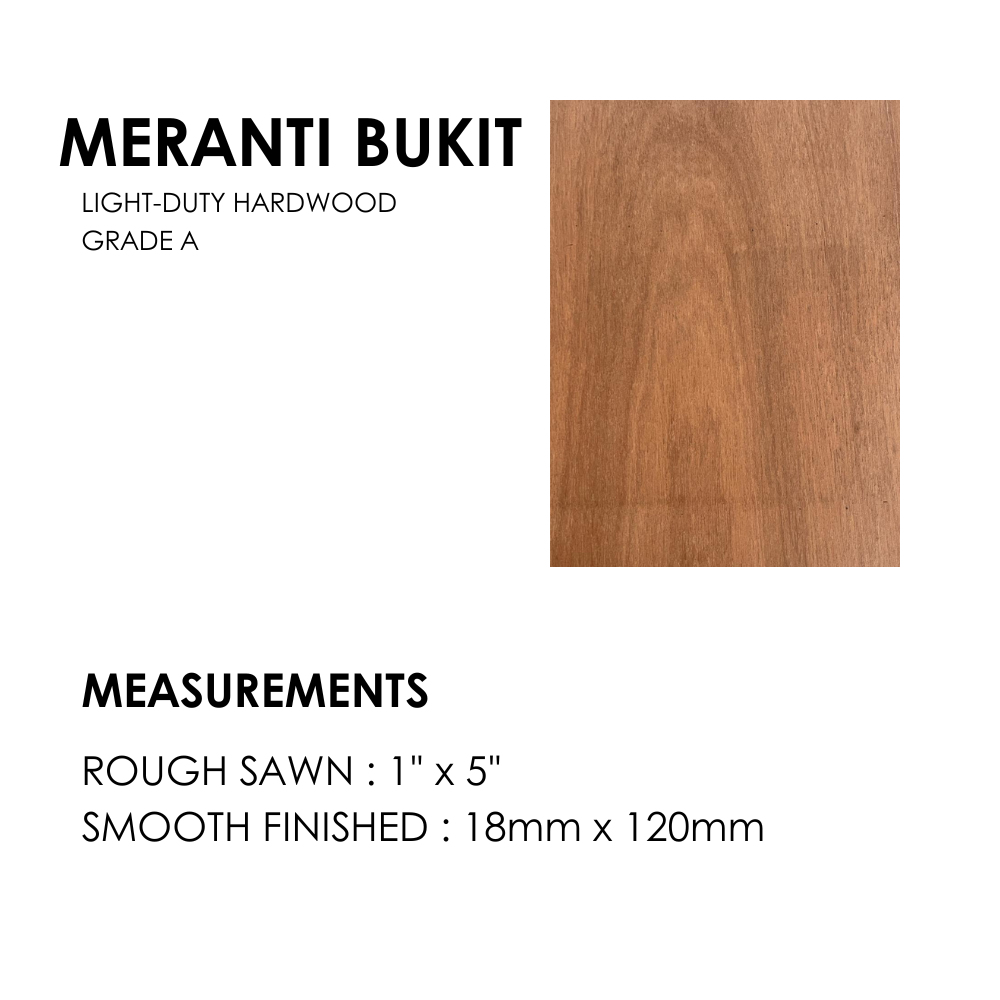 Meranti Bukit Wood - 18mm x 120mm 